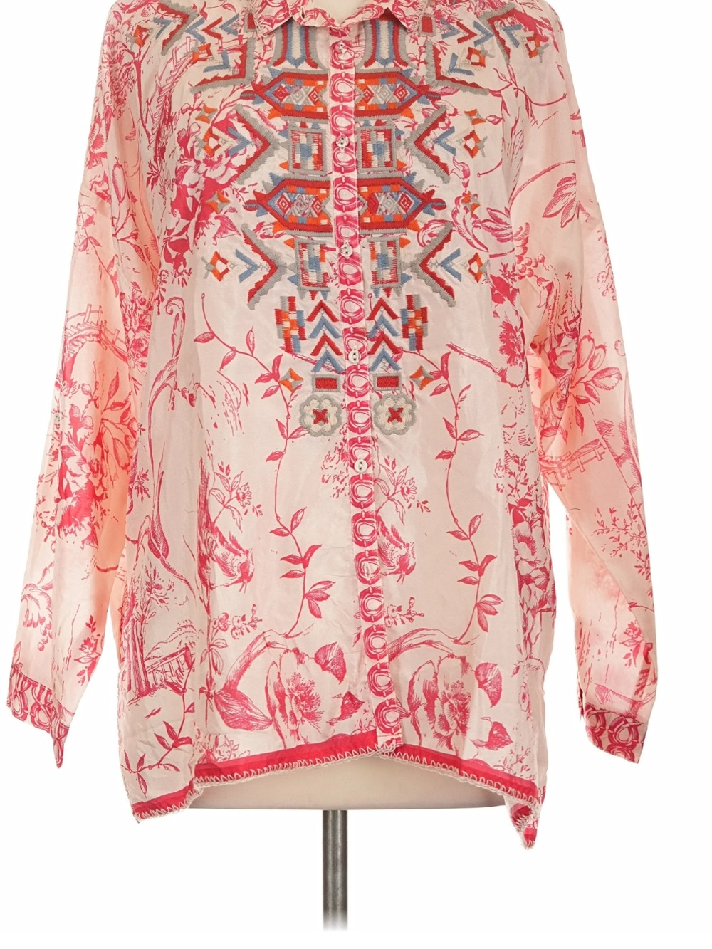 Johnny Was Wilton  Blouse Small Retail Price $225.00 Silk